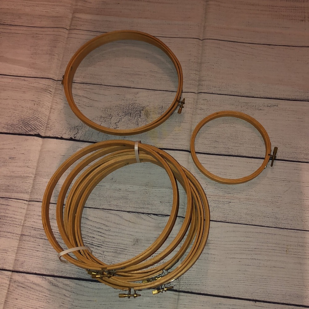 Lot of 9 Embroidery Hoops